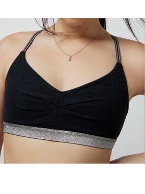 Beyond Yoga Spacedye Shine On Sports Bra In Darkest Night